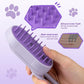 Steam Brush for Cat & Dog – 3-in-1 Spritz Pet Spray Hair Removal Comb for Grooming & Shedding Steam – Water Brush for Long & Short Haired Pets– Includes Two Bottles Waterless Shampoo