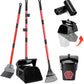 Pooper Scooper Swivel Bin & Rake & Spade with 60 Waste Bags, Heavy Duty Dog Poop Scooper for Large Medium Small Dogs, Long Stainless Steel Handle Use on Yard, Grass, Dirt or Gravel