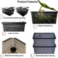 kathson Reptile Feeding Box Portable Small Snake Terrarium Habitat Mini Pet Breeding Cage Hatching Container Transparent Lizard Houses for Tarantula Spider Scorpion Gecko Frog 2PCS (Black)