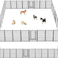 Dog Playpen 40 inch 32 Panels Indoor Outdoor Dog Pen for Large/Medium/Small Dogs Heavy Duty Metal Dog Fence Outdoor for Yard, Puppy Playpen with Door Portable Pet Fence for RV Camping Yard