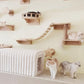 Storage Bench Pet Supplies Corduroy Bench Cat's nest to Hide for The Living Room, Entryway and Bedroom (Beige)