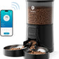 Automatic Cat Feeder for 2 Cats: Cat auto 2.4G WiFi - Timed Smart App Control 1-10 Meals| Automatic Pet Feeder for Cats and Small Dog Indoor- Dual Power& Detachable Clean