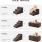 Made4Pets Dog Stairs for High Bed, Extra Wide Pet Stairs for Bed Couch Sofa, 35D Foam Pet Steps for Small Dogs and Cats, Non-Slip Bottom Dog Steps, Brown, 5 Steps