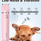 Casfuy Cordless Dog Paw Trimmer - Low Noise Small Dog Clippers with Double Blades USB Rechargeable Grooming Clipper for Dogs Cats and Small Pets for Trimming Hair Around Paws, Eyes, Ears, Face, Rump