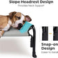 Veehoo XL Outdoor Elevated Dog Bed, Raised Dog Cot for Extra Large Dogs, Cooling Washable Waterproof Pet Hammock Beds with Slope Headrest, Breathable Mesh and Sturdy Frame, X-Large, Grey, CWC2204