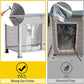 Aivituvin Dog House with Insulated Liner, Outdoor Indoor Weatherproof Dog House for Winter, Suitable for Small & Medium & Large Dogs with Unique All-Around Iron Frame(Grey)