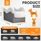 Portable Small Dog Seat for Car,Luxury Center Console Dog Car Seat Booster with Safety Tethers,Auti-Collapse Pet Travel Carrier for SUV,Truck.(Dark Grey/White)
