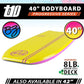 BZ BodyBoards - T-10 Progressive Series Bodyboard - HDPE Slick - Crescent Tail - PHUZION Core - 8lb Deck
