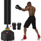 GYMAX Punching Bag, 68” Freestanding Boxing Bags with Gloves & Suction Cup Base, 220lbs Filled Punching Bag Stand for Adults, Kickboxing Bag for MMA Muay Thai Fitness