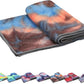 Yoga Towels , Non Slip Hot Yoga Towel Skidless Waffle Texture, 100% Absorbent Odorless Microfiber Yoga Blanket, Standard Sized 24 x72 in Mat Towel,for Hot Yoga, Bikram, Pilates ( Blue & Grey)…1