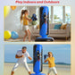 QPAU Punching Bag for Kids, 66 Inch Stable Inflatable Boxing Bag with Boxing Gloves, Stand Kids Punching Bag Toy for Boys & Girls Age 6-12, Boxing Set for Practicing Karate, Taekwondo, MMA