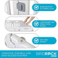 BIRDROCK HOME Pet Playpen with Door | 12 Panel | Strong Plastic | Puppy Safety Fence Pen Playpen | Non-Slip and Secure Dog Gate | White