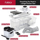 Fullstar All-in-1 Vegetable Chopper and Mandoline Slicer for Kitchen - Cheese Grater, French Fry Cutter, Cheese Slicer - Bonus Handheld Spiralizer Included (6 in 1, Black/White)