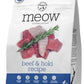 Meow Air Dried Cat Food - Beef & Hoki Recipe - Topper, Mixer or as Cat Training Treats, All Life Stages - 26.5 oz