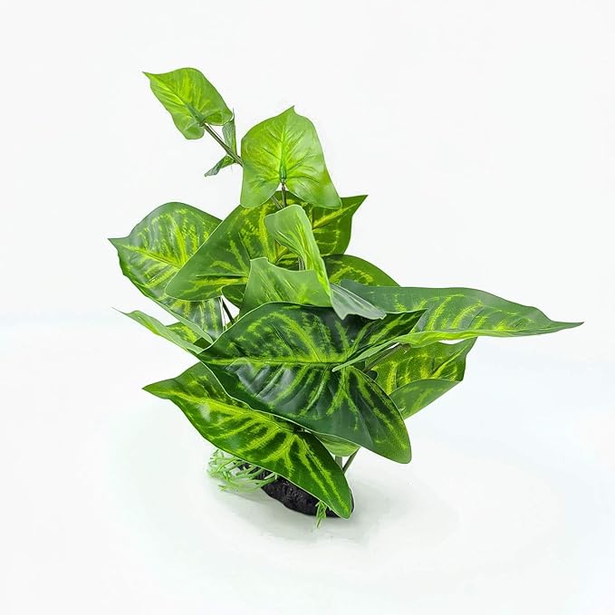 CNZ® Aquarium Fish Tank Green Lifelike Underwater Plastic Plant Aquatic Water Grass Decor (Small, 9-inch)