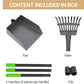 Heeyoo Dog Pooper Scooper, Dog Poop Tray and Rake Set, Pet Waste Removal Scoop with Long Adjustable Sectional Stainless Handles