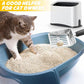 Cat Litter Scooper with Holder, Stainless Steel Cat Litter Scoop, Kitty Poop Scooper Stand for Litter Box, Cat Caddy for Litter Scoop, Fast Sifting Kitty Poop Scooper Caddy Poop Scooper Stand