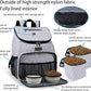 BAGLHER丨Dog Travel Bag, Airline Approved Pet Supplies Backpack, Dog Travel Backpack with 2 Silicone Collapsible Bowls and 2 Food Baskets