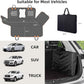 Waterproof Dog Car Seat Cover for Back Seat – Heavy Duty Back Seat Extender for Dogs with Hard Bottom, 7-Layer Protection, Non-Slip & Scratchproof, Easy to Install (Black)