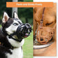 BARKLESS Dog Muzzle, Basket Muzzle for Biting, Chewing and Scavenging, Humane Cage Mouth Cover, Perfect for Grooming and Training Small Aggressive Reactive Dogs (S, Brown)