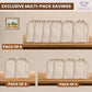 LFH Home Large Premium 100% Cotton Canvas Laundry Bag with Drawstring and Handles Heavy Duty, Multi-Use, and Washable for Home, Travel, College or Storage 24x36 (Pack of 6)-Natural