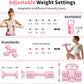 2-in-1 Adjustable Dumbbells Set, 4 Levels Weight Dumbbells Set for Women Men, Each 2.2/3.3/4.4/5.5lb Hand Weights with Kettlebell Form for Home Gym Exercise Training