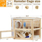 Wooden Hamster Cage 3 Tier Small Animal Cage,Large Syrian Hamster House with Openable Top and Acrylic Sheets 11-Piece Set (30" L x 20" W x 20" H)