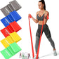 5 Pcs Resistance Bands, Professional Exercise Bands Elastic Stretch Bands for Fitness Yoga Pilates Stretching Strength Training, Workout Bands for Women and Men Home Gym