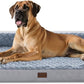 Orthopedic XXL Dog Bed for Extra Large Dogs, Waterproof Memory Foam Dog Beds with Sides, Egg-Crate Foam and Non-Slip Bottom Dogs Couch Beds with Washable Removable Cover(XX-Large,Light Grey)