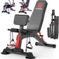 Adjustable Weight Bench,Utility Workout Bench Foldable Incline Decline Benches for Home Gym Full Body Workout,Load 600LBS