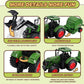 Farm Tractor Toys Set Bale Haying Round Baler with Barn Farmer,Cow,Farm Tools,Tree Farm Tractor Pla yset for Kids Toddler Boys Girls Ages 3-7 Years