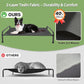 Raised Dog Bed, Outdoor Dog Bed for Dogs, Cooling Elevated Pet Cot, Durable and Sturdy Pet Bed, Waterproof Mesh Cover Raised Metal Frame, Non Slip, Black