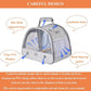 Bird Carrier Travel Cage with Stand, Small Bird Travel Carrier for Parrot with Perch, Side Access Window (Grey)