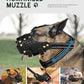 Dog Muzzle, Leather Basket Soft Muzzles Medium Large Breeds, Pitbull Dog Muzzle Amstaff Staffordshire Terrier, German Shepherd Dalmatian Doberman Adjustable (M)