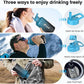 Insulated Water Bottle 40 oz, Triple Wall Vacuum Stainless Steel(Cold for 48 Hrs),Leak Proof & BPA-Free,Simple Modern Water Bottle with Drink-Through Lid & Flip Straw for Sports & Travel, Indigo-Black