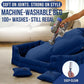 Luxury Dog Bed Chesterfield – Handcrafted Velvet Throne for Dogs | Joint Support, Calming & Temp-Regulating Comfort | Durable 5+ Years, Anti-Claw, Washable 100+ Times – XL, Blue