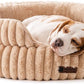 MEWOOFUN Dog Bed for Medium Dogs, Washable Large Cat Beds for Indoor Cats, Donut Pet Bed for Dogs and Cats with Anti-Slip Bottom (Camel, 27"x27"x10")