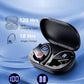 EUQQ Ear Buds Wireless Bluetooth Earbuds, Noise Cancelling Headphones 120H Playtime，IPX7 Waterproof Sports with Earhooks,LED Display Wireless Earphones for Running Gym Workout-Black
