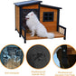 Large Indoor Outdoor Dog House,Wood Insulated Dog House,Weatherproof Outside Shelter with Elevated Floor,Easy to Assemble(39.3" L x 37.5" W x 30" H)