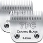 2PC 7FC Blade Dog Grooming Clipper Blade Compatible with Andis Dog Clipper/Oster A5/Wahl KM-10 Series,Ceramic Blade & Stainless Steel Blade