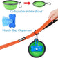PetBonus Double Dog Leash, No Tangle Dual Leash, Reflective Walking Training Lead, 4 Comfortable Padded Handles for 2 Dogs with Collapsible Bowl and Waste Bags (Orange, Large)