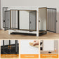 Dog Crate Furniture, Dog Crate End Table for Medium and Large Dogs,Wooden Cage Kennel Furniture Indoor, Modern Dog Crate with Multi-Purpose Removable Tray, Double-Doors Dog Furniture, White