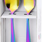 Ahimsa Stainless Steel Kids Utensils - Kids Fork and Spoon Set, Pediatrician Designed Rainbow Silverware Set, 100% BPA Free & Dishwasher Safe (Rainbow)