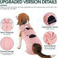 Kuoser Thigh Wound Protective Sleeve for Dogs, Dog Surgery Recovery Suit for Rear Legs, Dog Recovery Sleeve for Female Male Dogs, Dog Onesie After Surgery Pet Surgical Suit for Spay Neuter, Pink XS