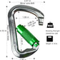 SEPEAK UIAA 30kN Climbing Carabiner Clips, Professional Heavy Duty Twist Locking Carabiners for Climbing,Mountaineering, Rappelling, Camping, Hiking, Swings, Large D Ring Hooks