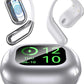 AI Language Translation Earbuds, Bluetooth 5.4 Headphones Translator for 144 Languages & Accents, OWS LCD Touch Screen Real-Time Earphones Fit iOS and Android Ideal for Travel Business Learning,Silver