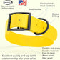 Dogline Biothane Waterproof Dog Collar Strong Coated Nylon Webbing with Black Hardware Odor- Proof for Easy Care Easy to Clean High Performance Fits Small Medium or Large Dogs, Lemon Yellow