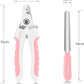 OneCut 6" Dog Nail Clippers for Small, Medium and Large Breed Professional Pet Nail Trimmers -Suitable for Cats, Rabbits and Guinea Pigs with Safety Guard to Avoid Over Cutting (Pink)