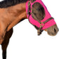 Horse Fly Mask - Arab Equine Fly Mask with Full Coverage for Eye & Ear - Stretchable, UV & Sun Protection Flymask for Horses, Ponies & Mini Horses - Horse Face Cover for Pasture & Trail - Pink