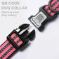 Reflective Dog Collar with Apple AirTag Holder & QR Code Pet ID Tag,Soft Nylon Adjustable Dog Tracker Collar with Safety Lock for Medium Dogs (Rose Red, M)